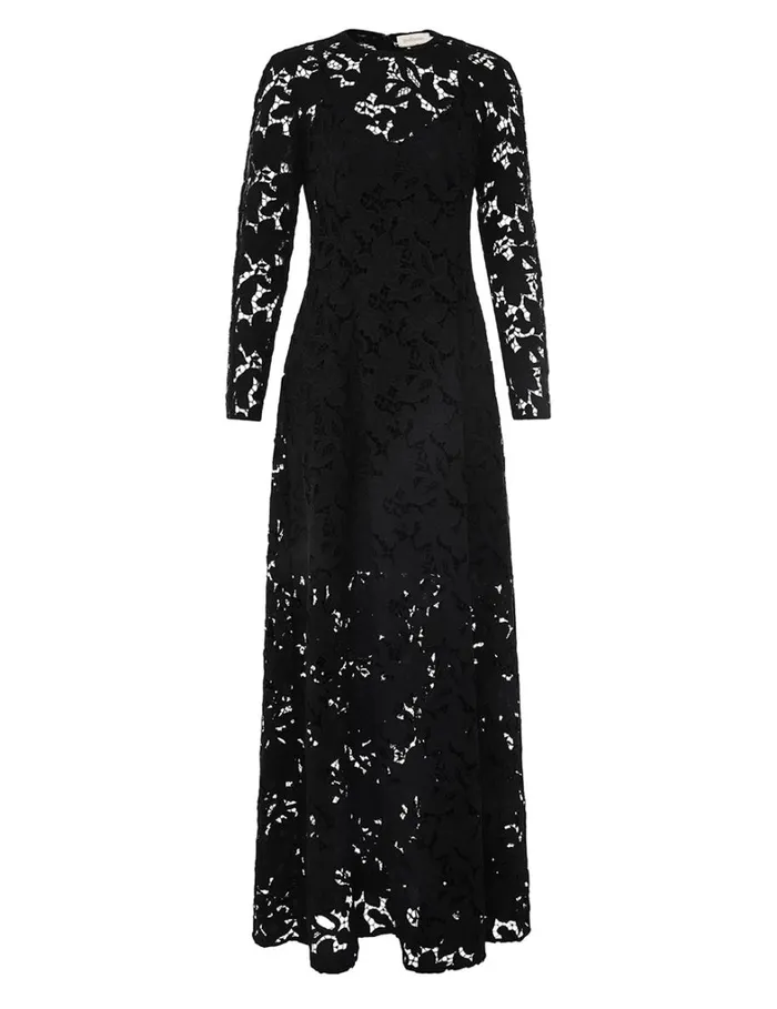 Women Clothing Zimmermann Natura Lace Sheath Dress Black