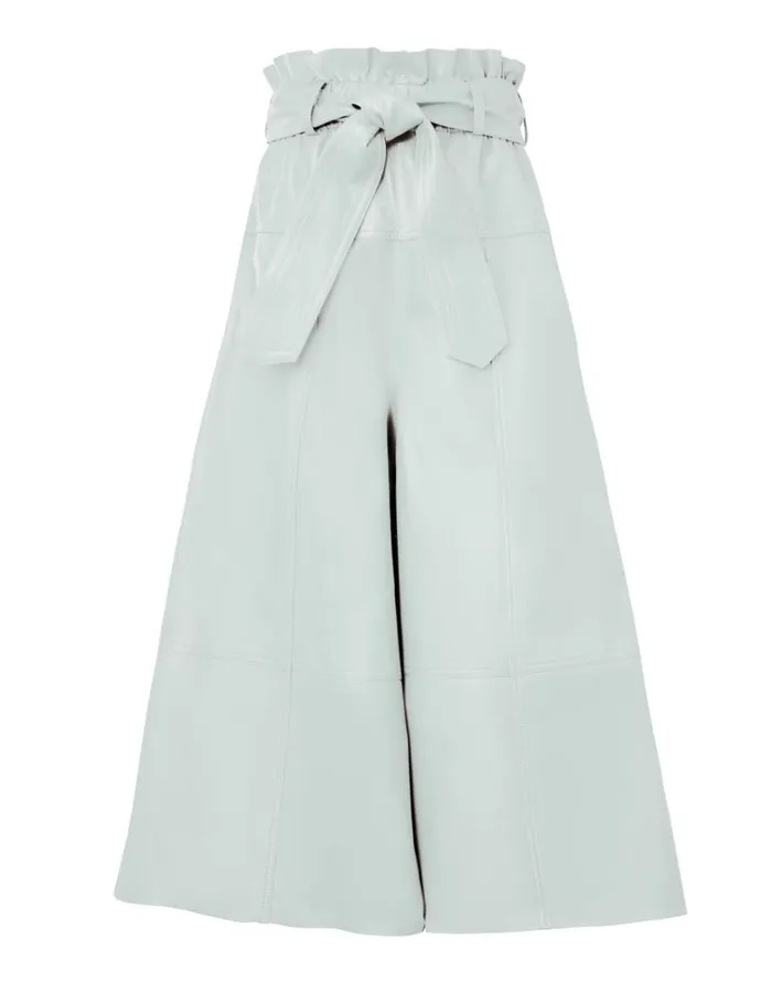 Women Clothing Zimmermann Natura Leather Cropped Pant Mint