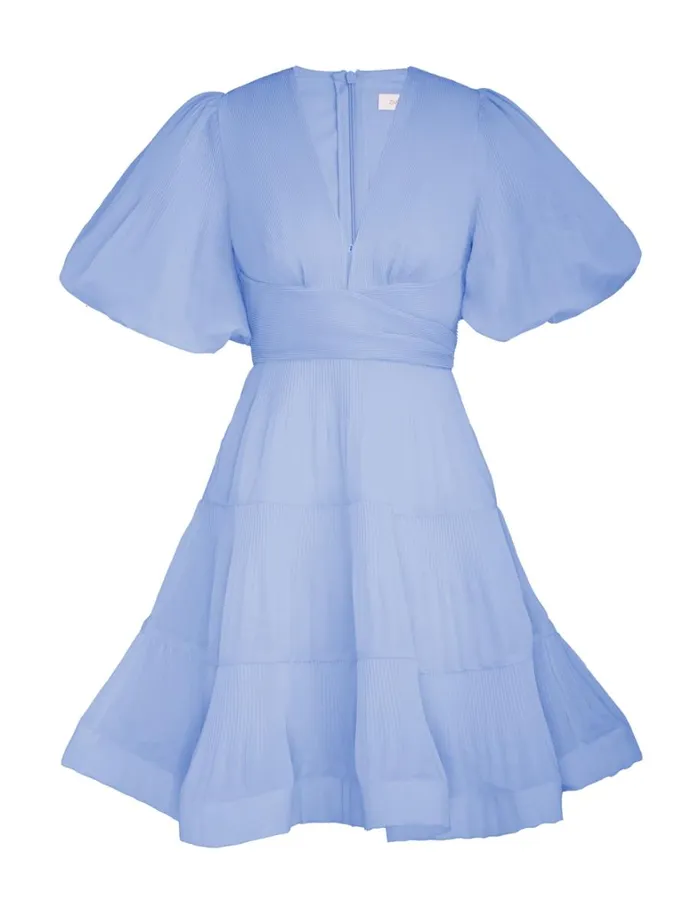 Women Clothing Zimmermann Pleated Mini Dress Jacaranda