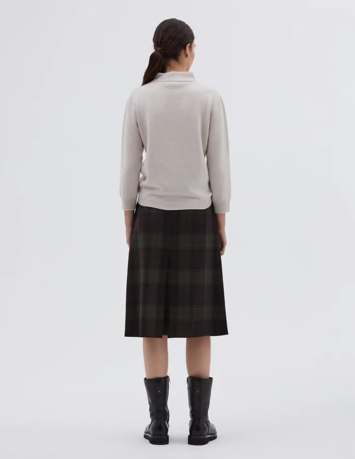Women Cropped Sleeve Turtle Neck Mist Margaret Howell Knitwear