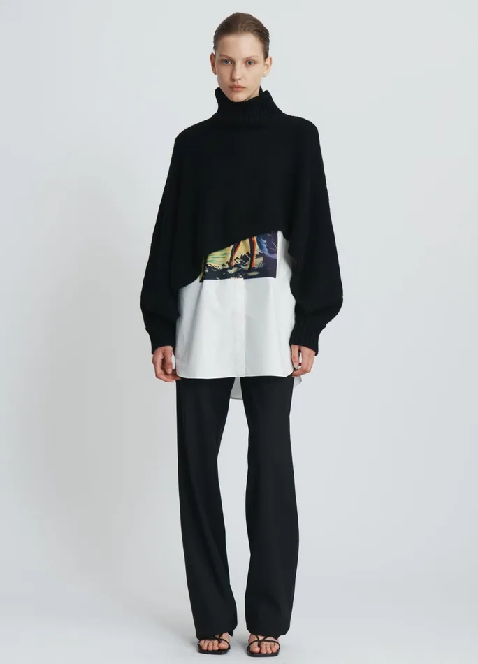 Women Cropped Sweater Bib MONSE Knitwear