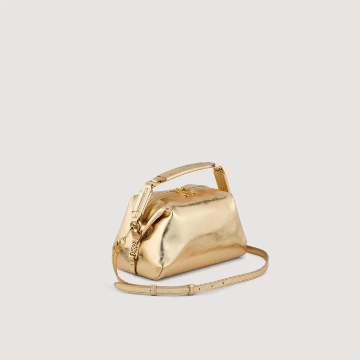 Women Crossbody Bags SANDRO LE 84 Leather Bag Gold