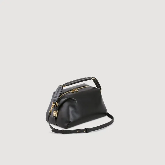 Women Crossbody Bags SANDRO Leather Bag Black