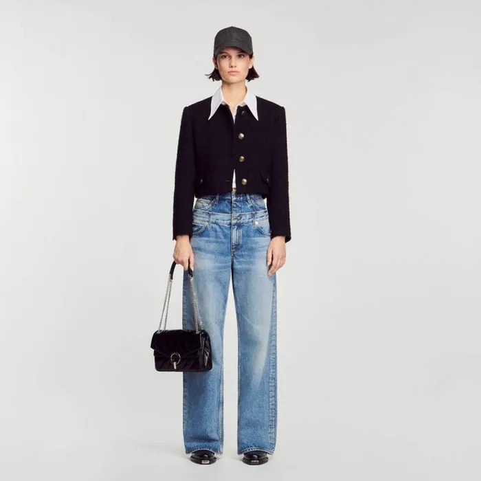 Women Crossbody Bags SANDRO Yza Bag Black