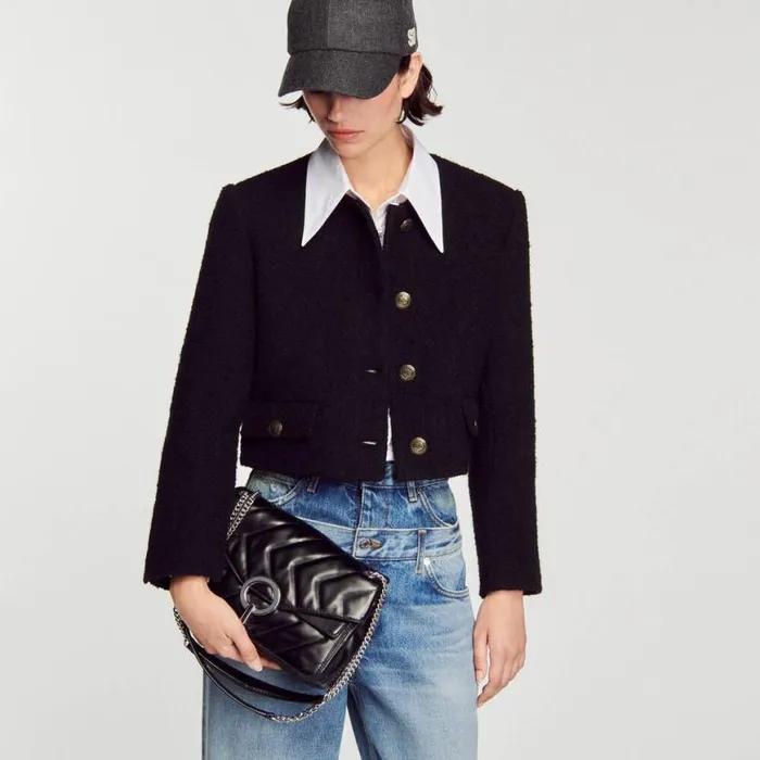 Women Crossbody Bags SANDRO Yza Bag Black