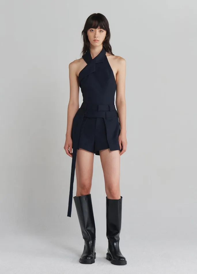 Women Deconstructed Wrap Tailored Shorts MONSE Bottoms