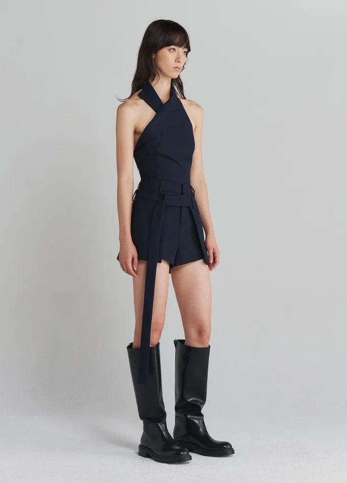 Women Deconstructed Wrap Tailored Shorts MONSE Bottoms