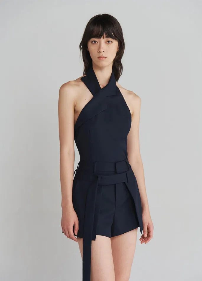 Women Deconstructed Wrap Tailored Shorts MONSE Bottoms