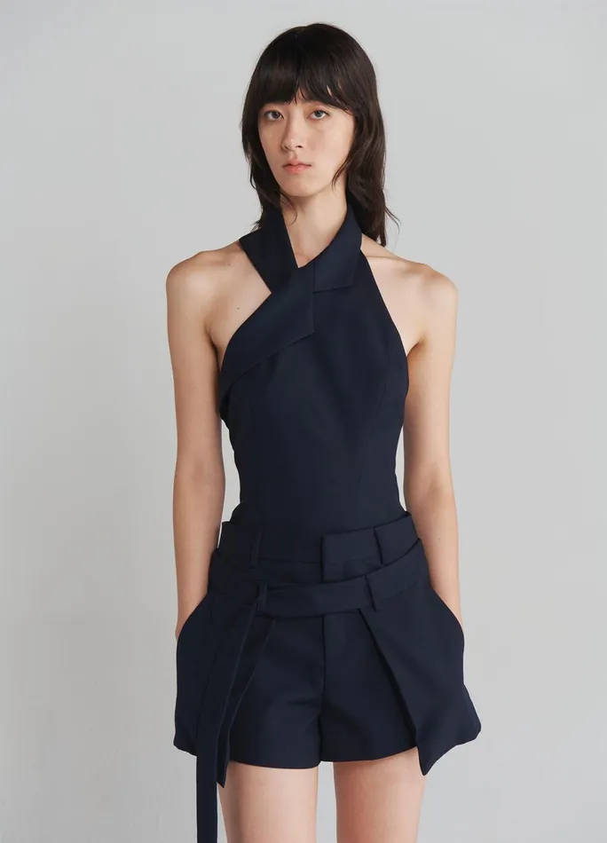 Women Deconstructed Wrap Tailored Shorts MONSE Bottoms