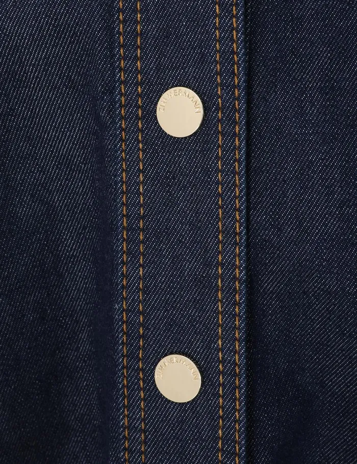Women Denim Zimmermann A Line Denim Skirt Ink