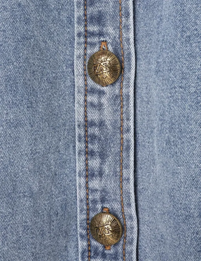Women Denim Zimmermann Denim Oversize Shirt Poseidon Blue