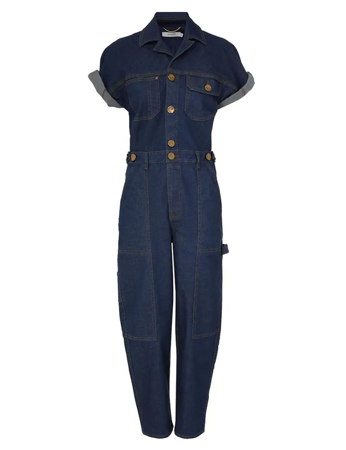 Women Denim Zimmermann Matchmaker Denim Boiler Suit Railway Blue