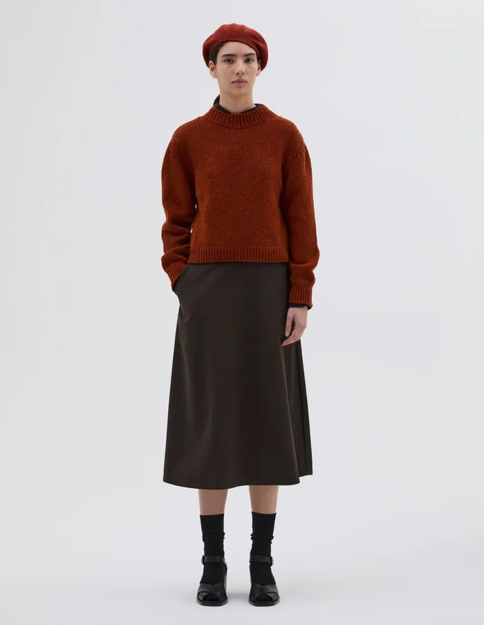 Women Donegal Crew Neck Rust Margaret Howell Knitwear