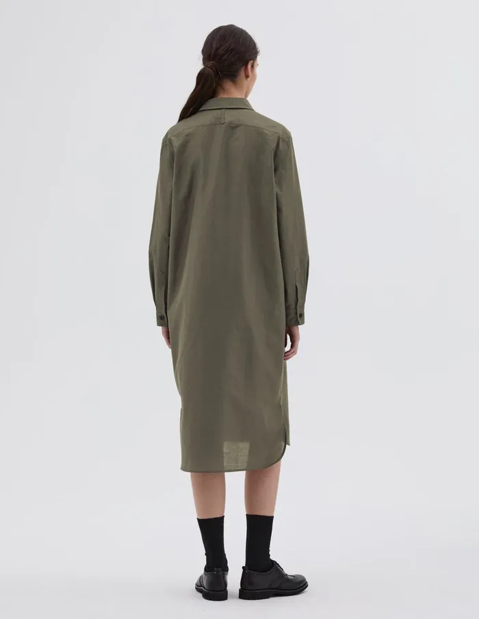 Women Double Pocket Dress Bayleaf Margaret Howell Dresses
