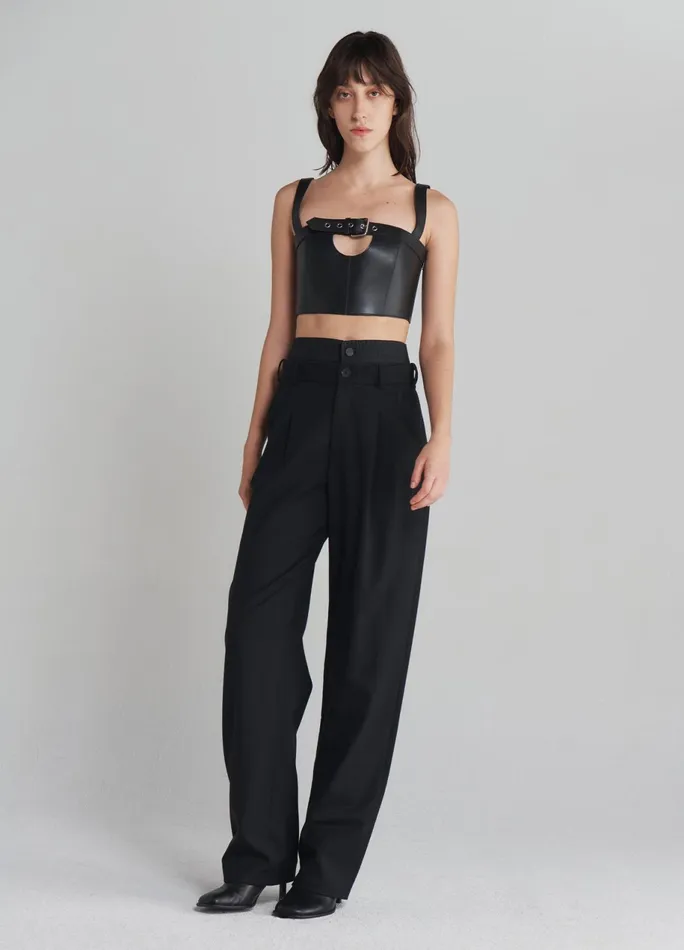Women Double Waistband Trousers MONSE Bottoms