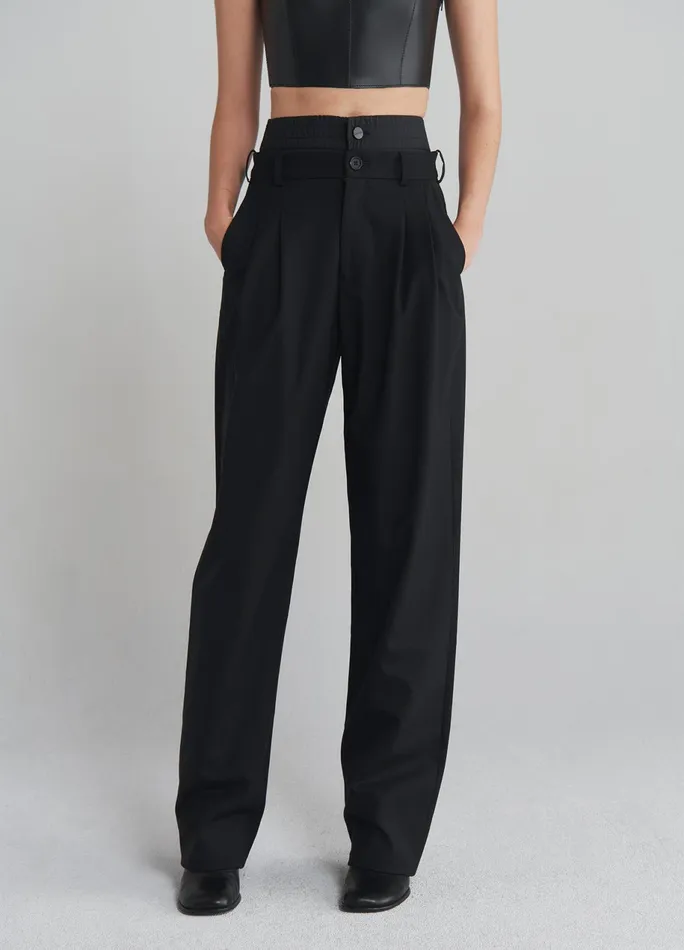 Women Double Waistband Trousers MONSE Bottoms
