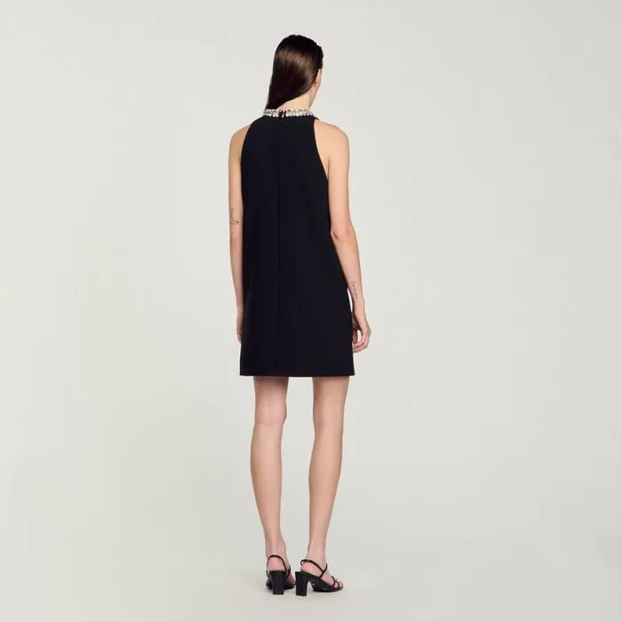 Women Dresses SANDRO Rhinestone Dress Black