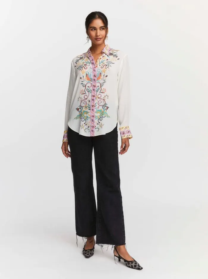 Women GABRIELA SHIRT White Robert Graham Tops