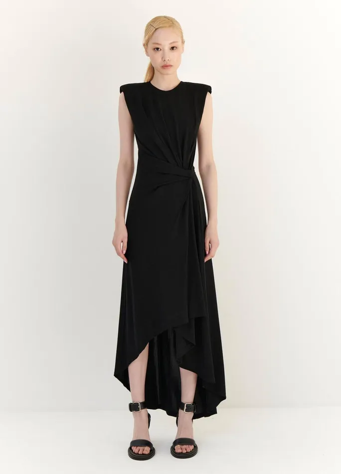 Women Gathered Power Shoulder Dress MONSE Dresses