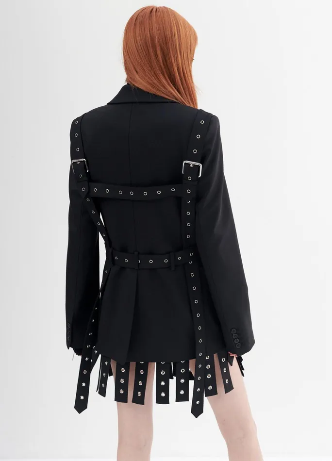 Women Grommet Detail Jacket MONSE Jackets and Coats