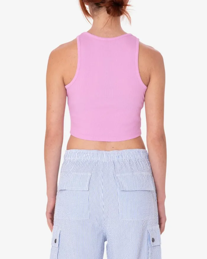 Women HEARTS RIB MEGAN TANK Pastel Lavender OBEY Clothing TSHIRTS