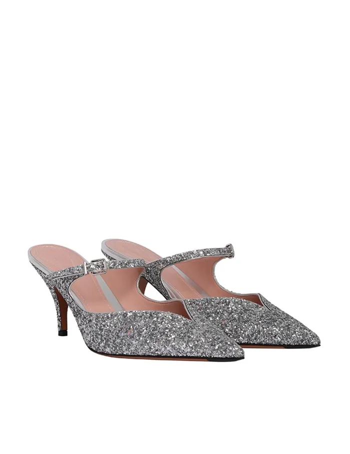 Women Heels Zimmermann Zimmermann Aura Mule 65 Silver