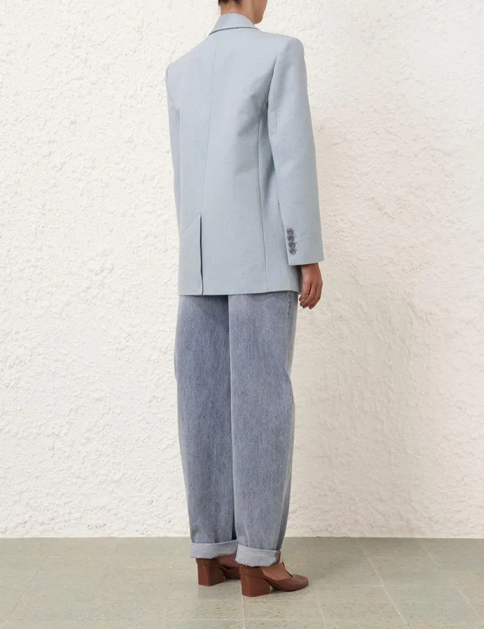 Women Jackets and Coats Zimmermann Natura Melange Jacket Chambray