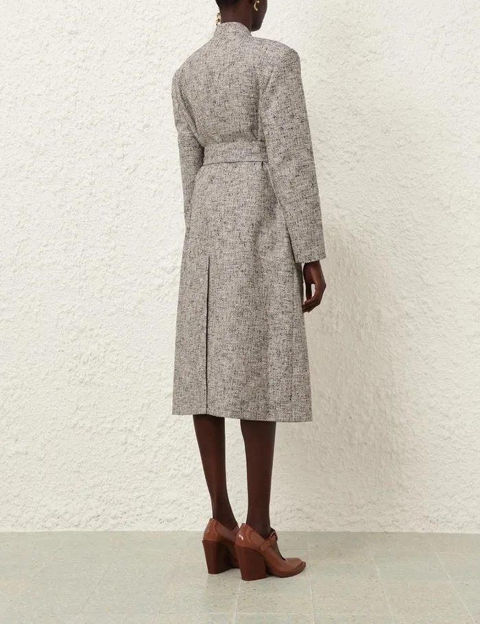 Women Jackets and Coats Zimmermann Tranquillity Collarless Coat Blackcream