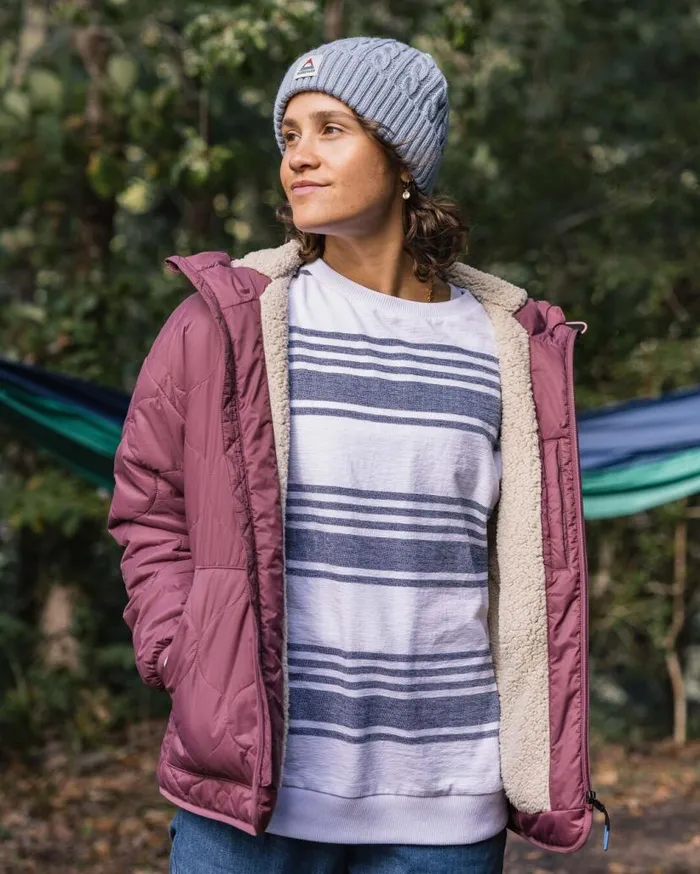 Women Jackets Passenger Earthy Recycled Sherpa Lined Insulated Jacket Crushed Berry Crushed Berry