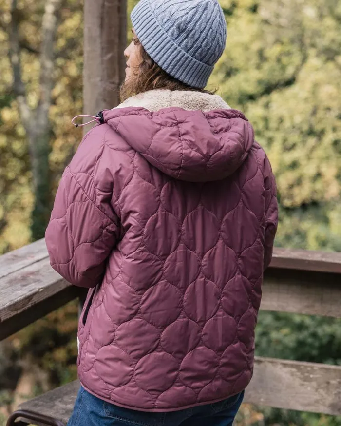 Women Jackets Passenger Earthy Recycled Sherpa Lined Insulated Jacket Crushed Berry Crushed Berry