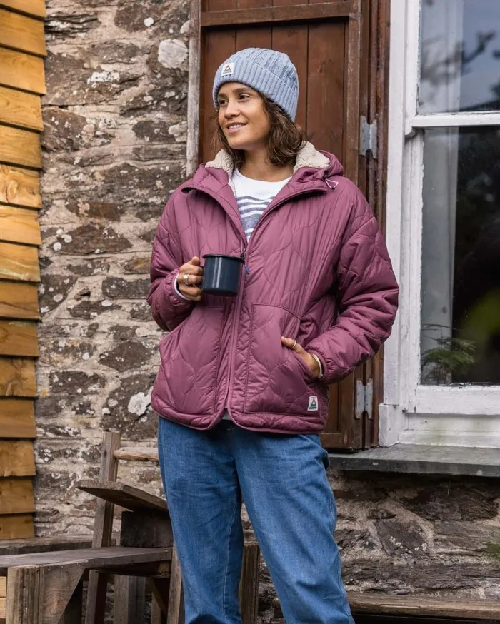 Women Jackets Passenger Earthy Recycled Sherpa Lined Insulated Jacket Crushed Berry Crushed Berry