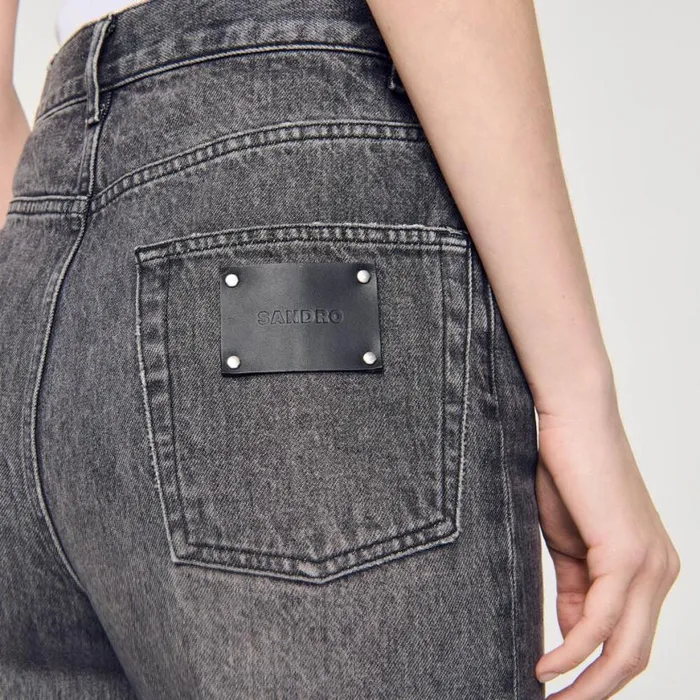 Women Jeans SANDRO Wideleg Jeans Grey