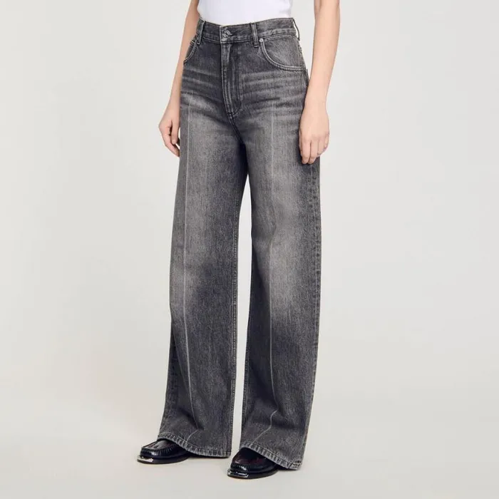 Women Jeans SANDRO Wideleg Jeans Grey