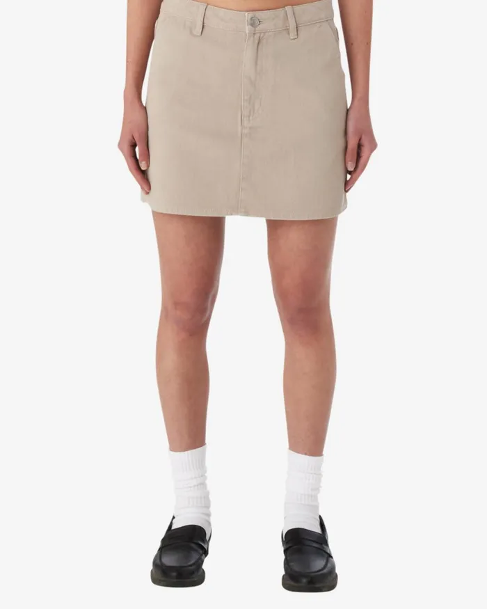 Women JENNY OVERDYED SKIRT Silver Grey OBEY Clothing BOTTOMS