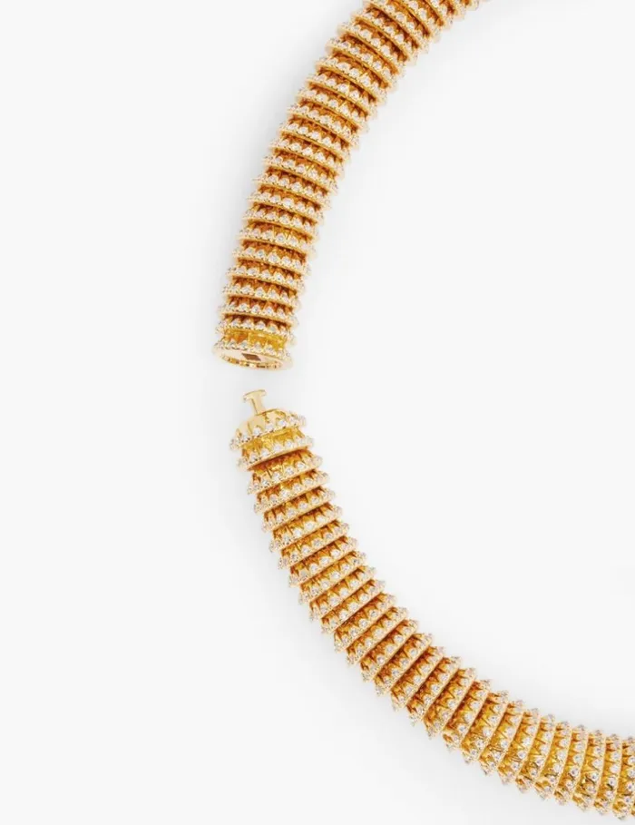 Women Jewellery Zimmermann Cone Pave Necklace Gold