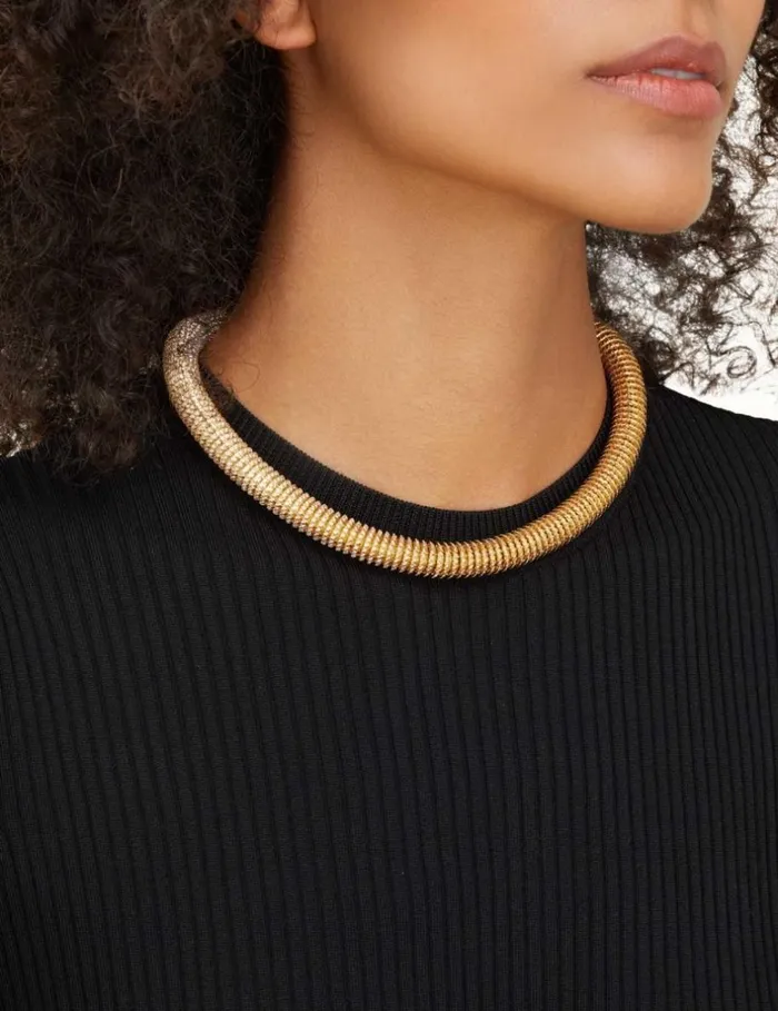 Women Jewellery Zimmermann Cone Pave Necklace Gold