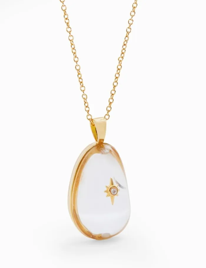 Women Jewellery Zimmermann Crystal Pebble Necklace Goldtransparent Quartz