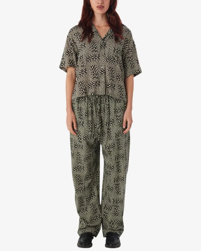 Women JUBATUS SHIRT Oyster Grey Multi OBEY Clothing TOPS