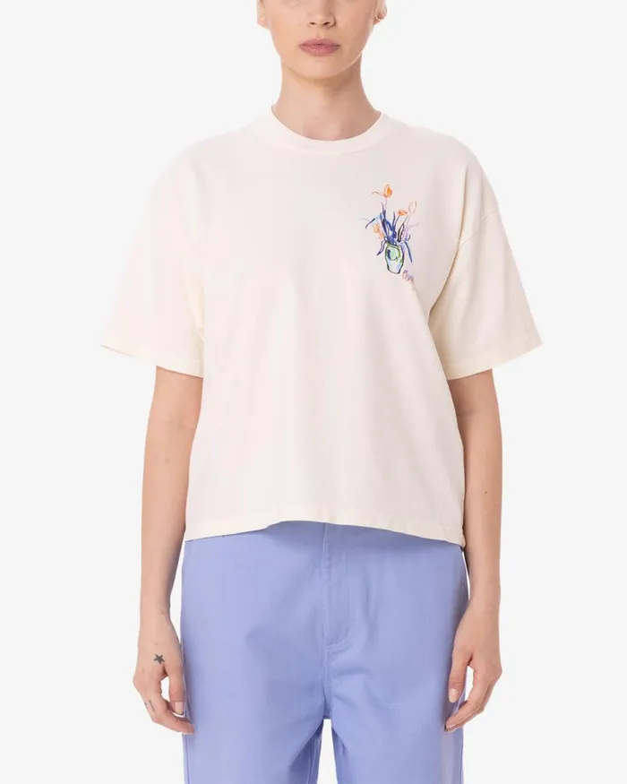 Women LIQUID BOUQUET RAEGAN TSHIRT Unbleached OBEY Clothing TSHIRTS
