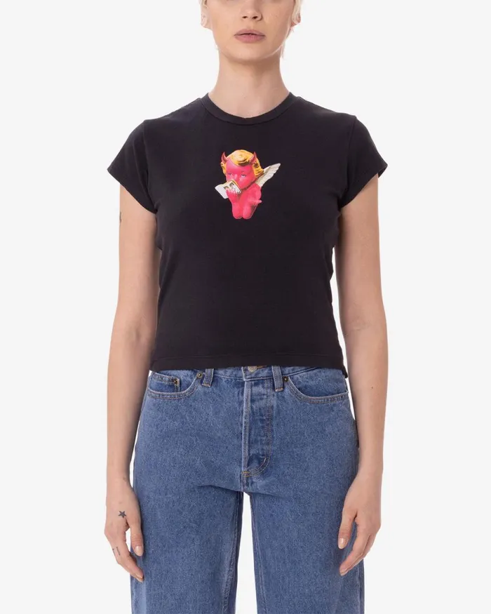 Women LITTLE DEVIL HAYDEN TSHIRT Digital Black OBEY Clothing TSHIRTS