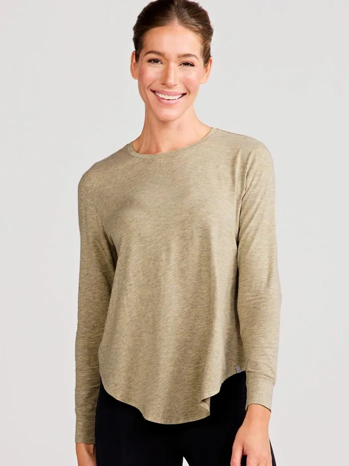Women Longline Long Sleeve TShirt Tasc Performance Long Sleeve TShirts