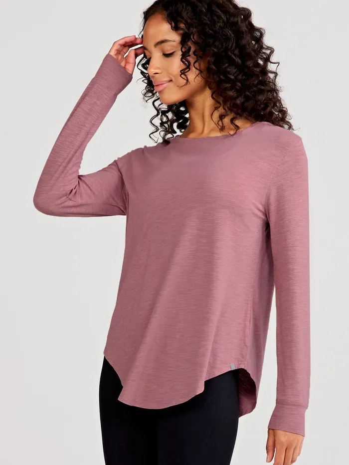 Women Longline Long Sleeve TShirt Tasc Performance Lounge