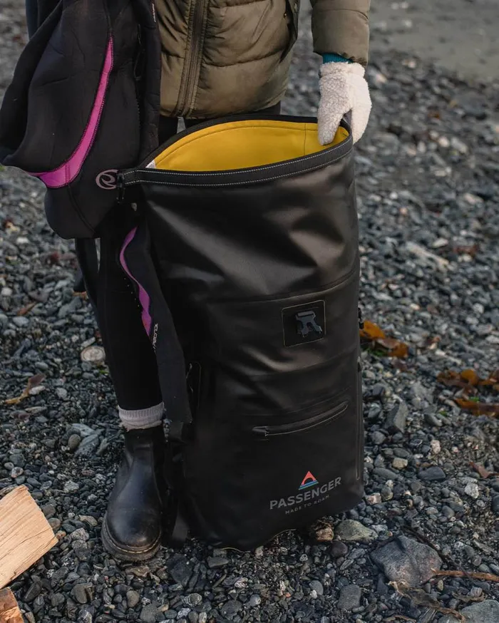 WomenMen Backpacks and Bags Passenger Tide 25L Recycled Dry Bag Backpack Black Black