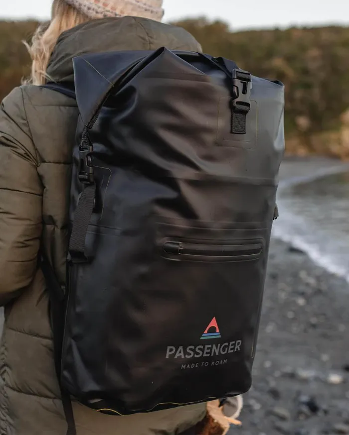 WomenMen Backpacks and Bags Passenger Tide 25L Recycled Dry Bag Backpack Black Black