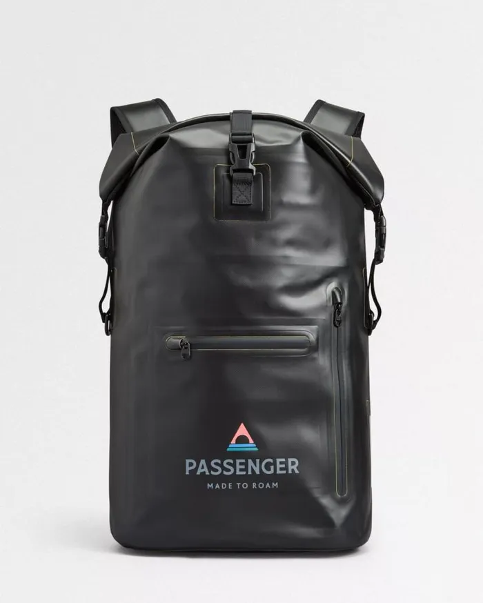 WomenMen Backpacks and Bags Passenger Tide 25L Recycled Dry Bag Backpack Black Black