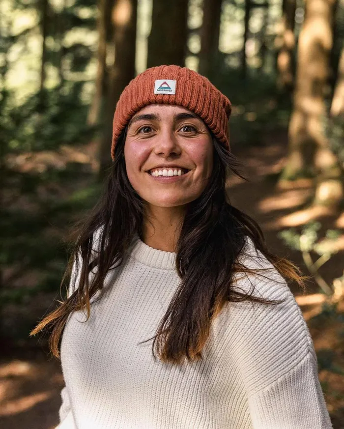 WomenMen Beanies Passenger Fireside Recycled Cable Knit Beanie Baked Clay Baked Clay