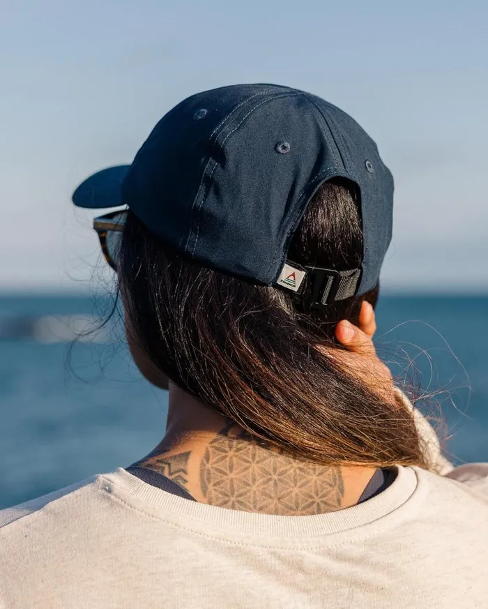 WomenMen Caps and Hats Passenger Active Recycled 6 Panel Cap Dark Denim Dark Denim