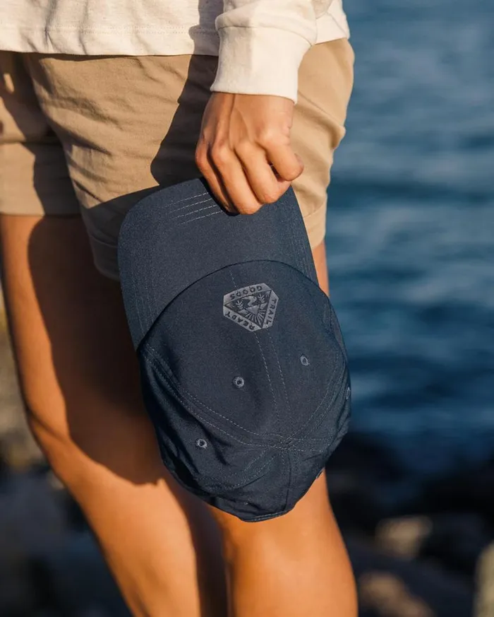 WomenMen Caps and Hats Passenger Active Recycled 6 Panel Cap Dark Denim Dark Denim
