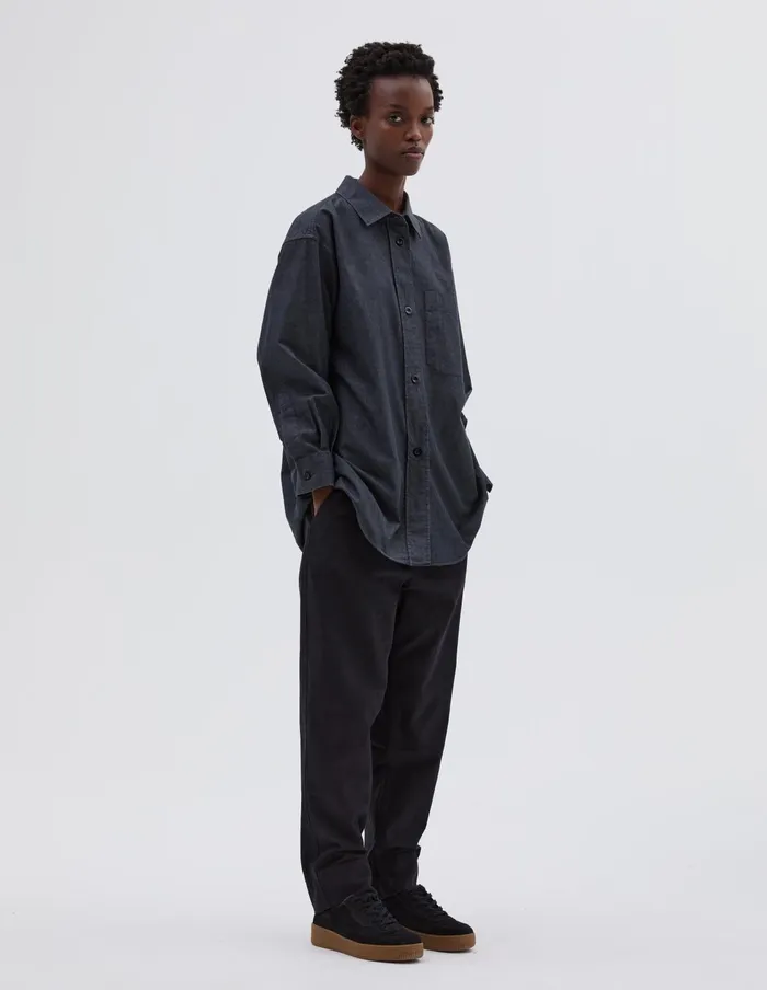 Women Mhl Oversized Painters Shirt Charcoal Margaret Howell Shirts