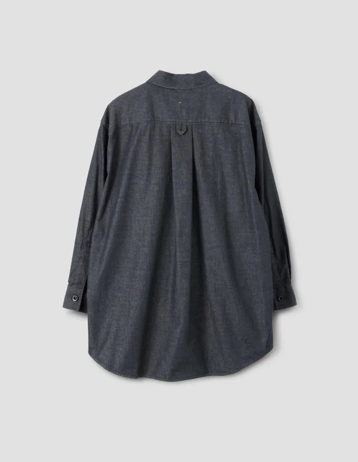 Women Mhl Oversized Painters Shirt Charcoal Margaret Howell Shirts